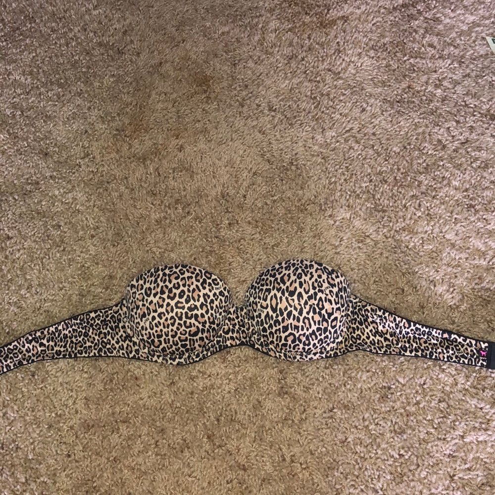 34A pink strapless bra